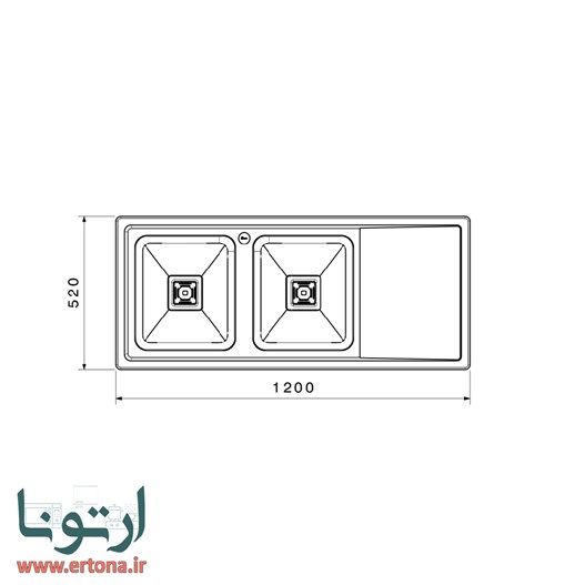 سینک توکار بیمکث مدل 843